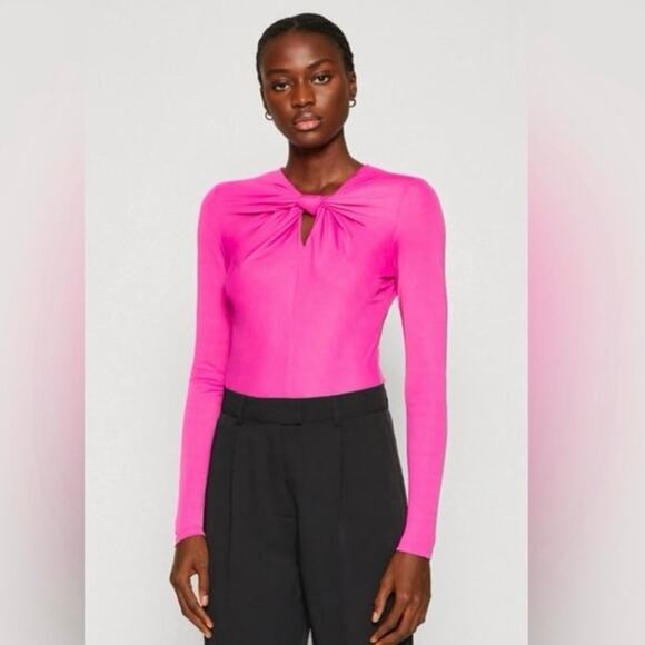 NWOT FARM Rio Long Sleeve Bodysuit in Pink SZ M - Picture 2 of 7